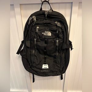 North Face Surge II Daypack Backpack Hike Camp Outdoors Tactical Gear Black